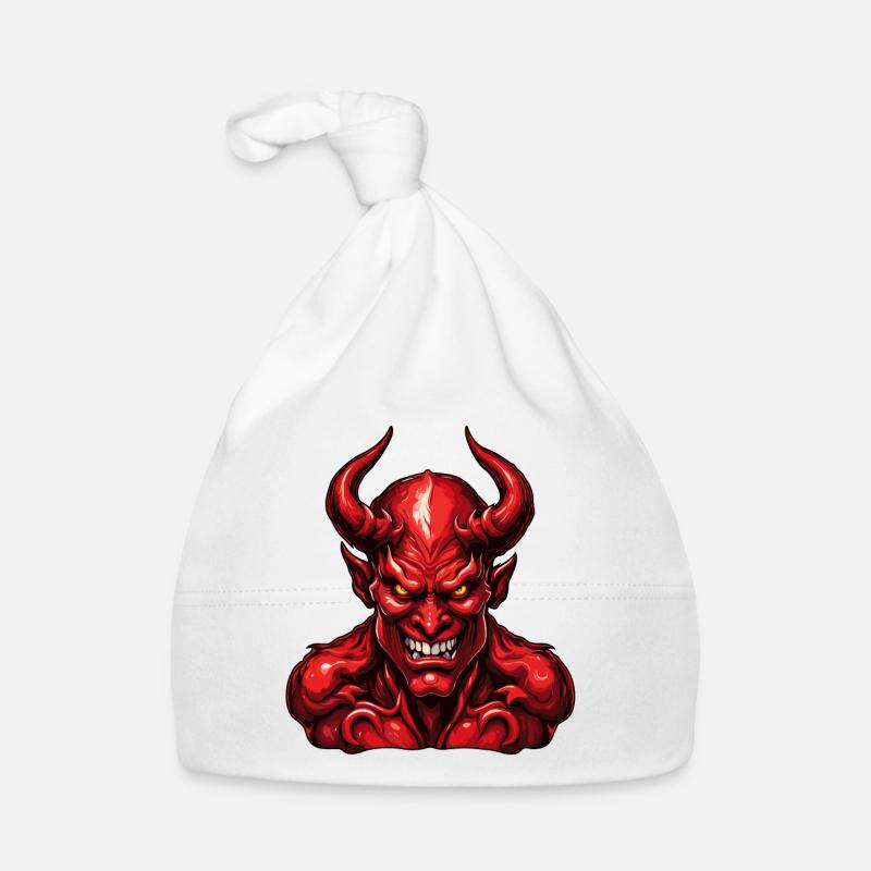 Devil / Hell / Horror / Devilish / Evil Organic Baby Cap