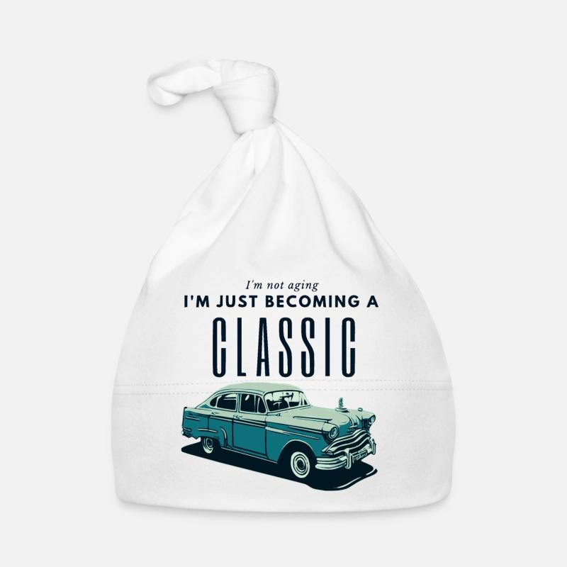 Conception nostalgique de l’ère de la voiture classique Bonnet bio Bébé