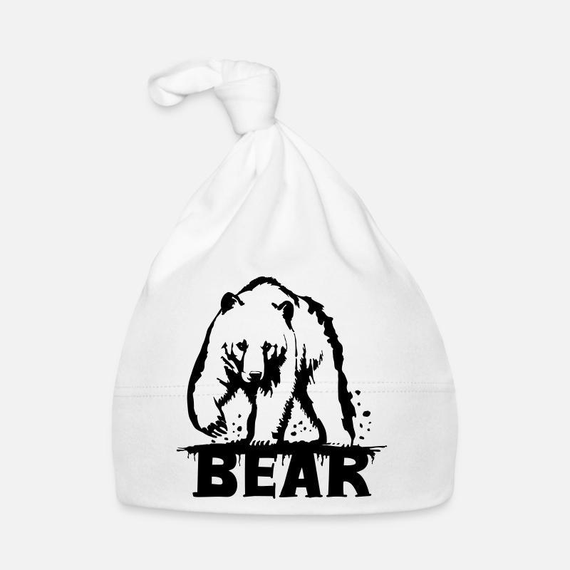 Bären-Pawing [Schwarz] Baby Bio-Mütze
