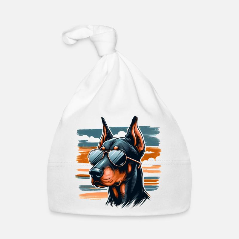 Dobermann Le garde du corps Bonnet bio Bébé