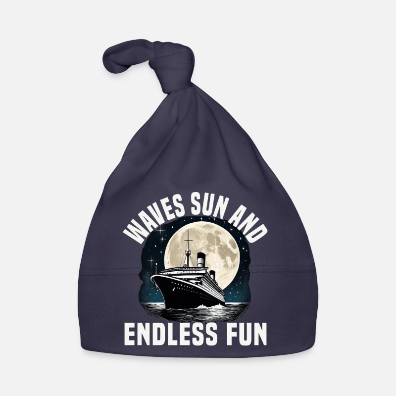 Waves Sun And Endless Fun Cruise Ship Vacation Baby Bio-Mütze