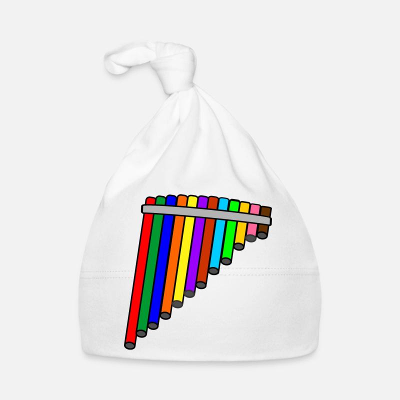 Pan flute colored Organic Baby Cap