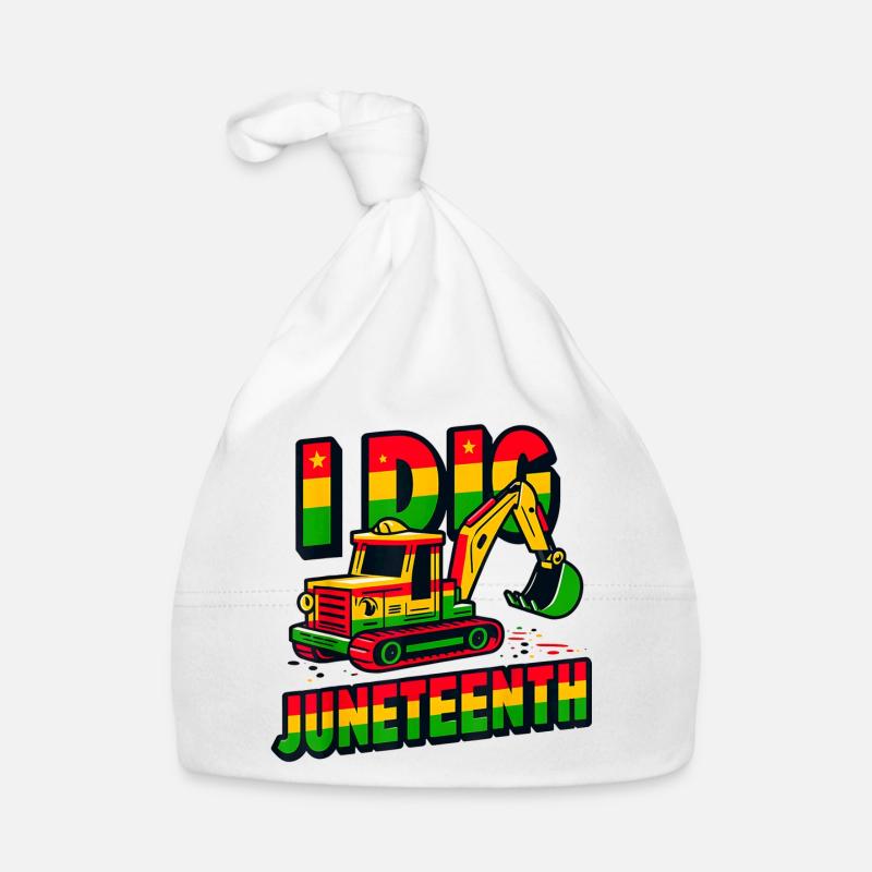 Ich grabe Juneteenth Fäuste Traktor Bau-LKW Baby Bio-Mütze