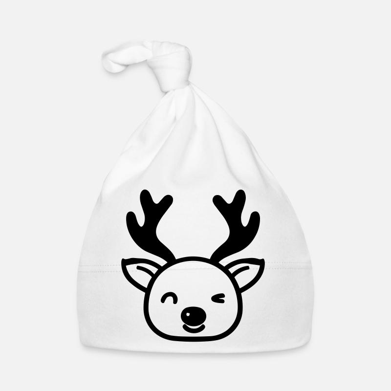 Christmas Reindeer Organic Baby Cap