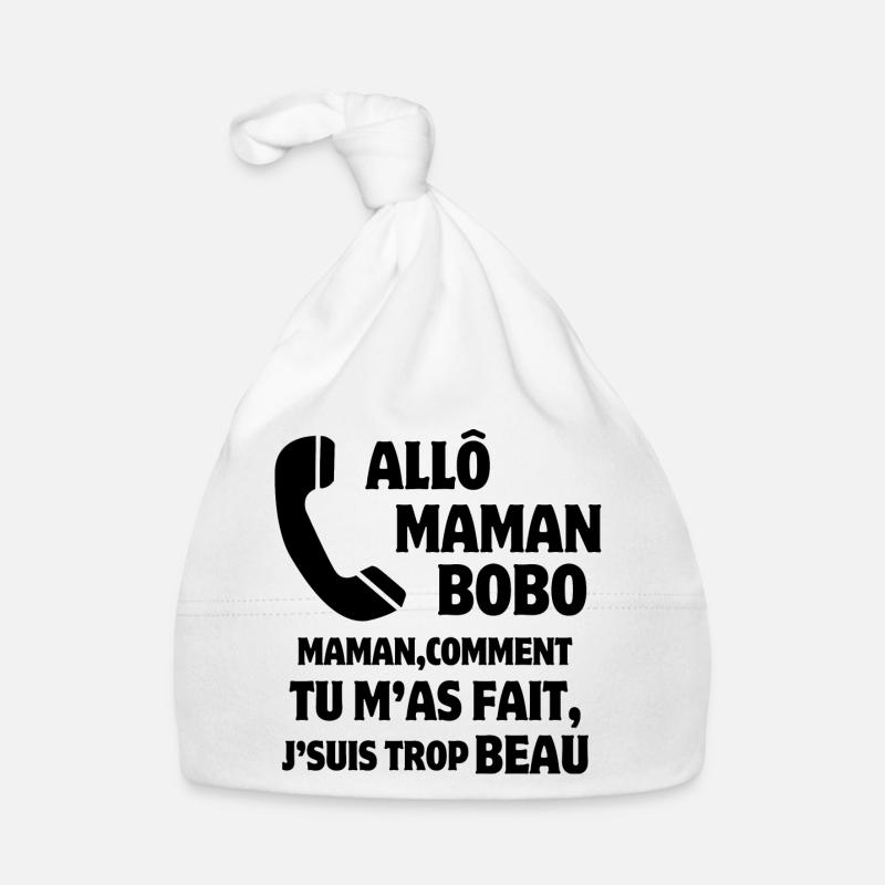maman, super maman, mère et fils Bonnet bio Bébé