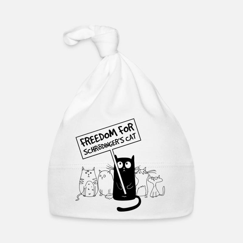 Freedom for Schrödinger's Cat - Funny Saying Organic Baby Cap
