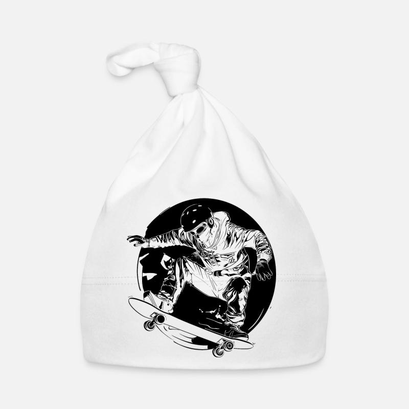 Style bande dessinée skateboarder Bonnet bio Bébé