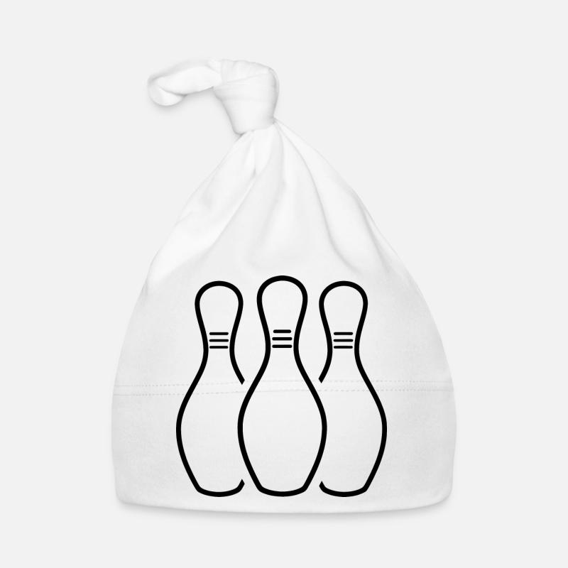Bowling Pins Sketch Organic Baby Cap