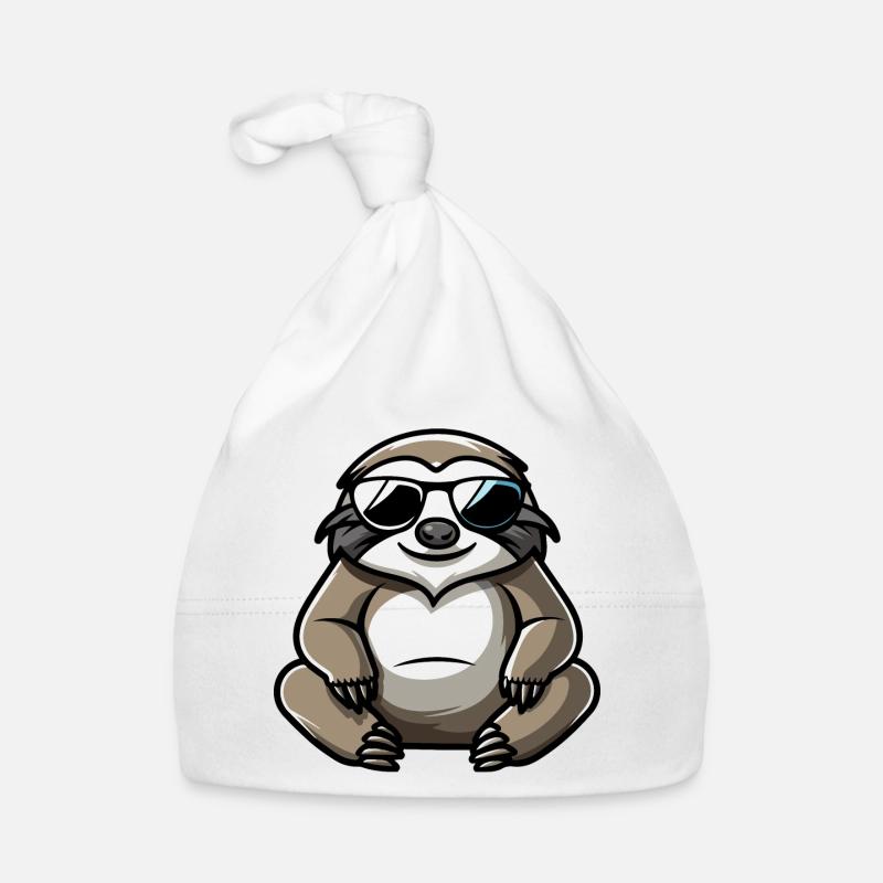 Faultier Comic Cool Baby Bio-Mütze