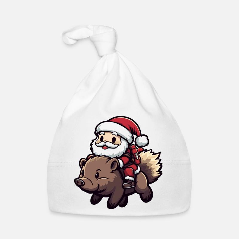 hérisson Père Noël dessin animé Bonnet bio Bébé