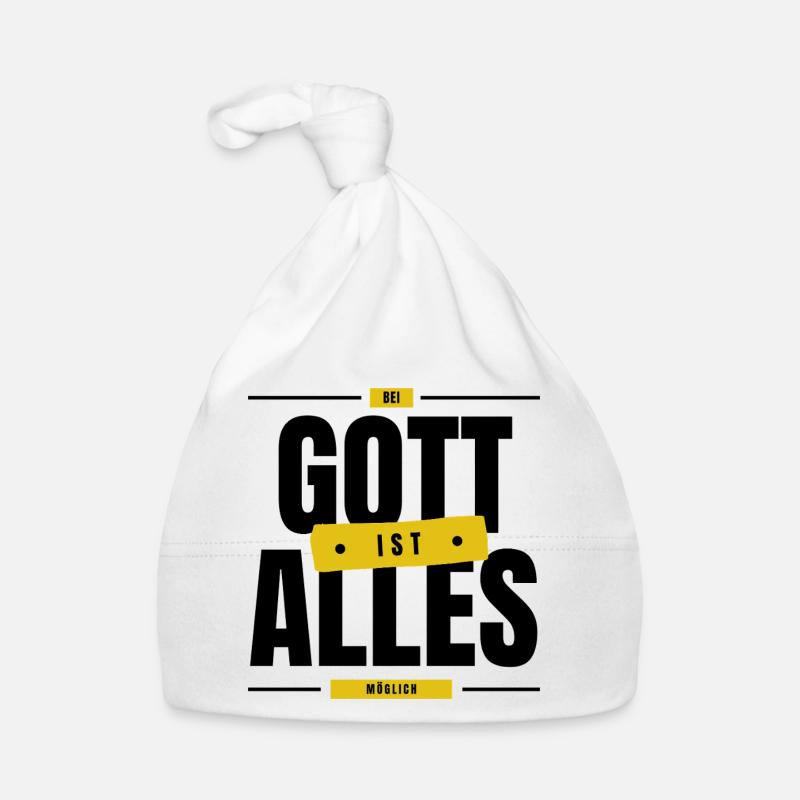 Bei Gott ist alles Möglich Baby Bio-Mütze