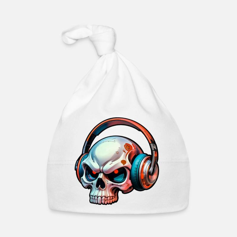 Crâne avec casque Bonnet bio Bébé