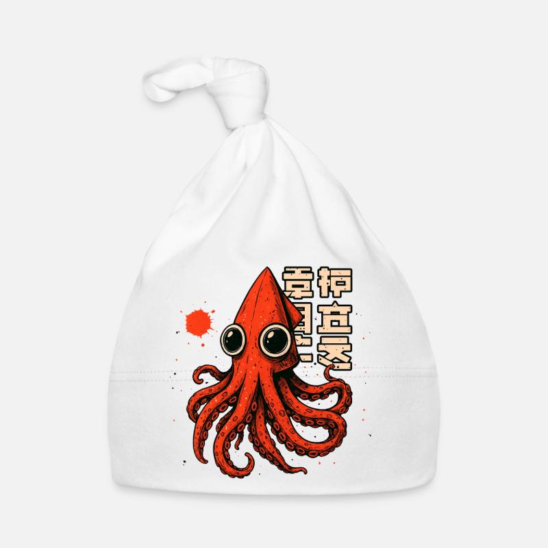 TINTENFISCH-TSHIRT Baby Bio-Mütze