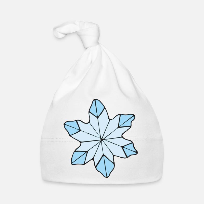 Stilvolle Blaue Eisblume design Organic Baby Cap