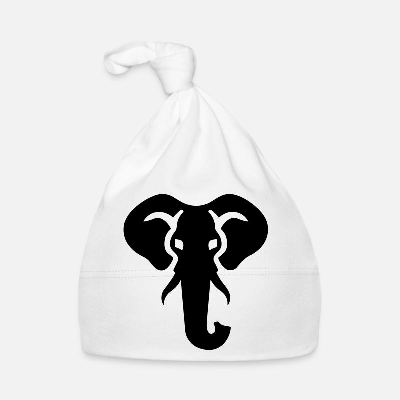 Elefant - Baby Bio-Mütze - Weiß