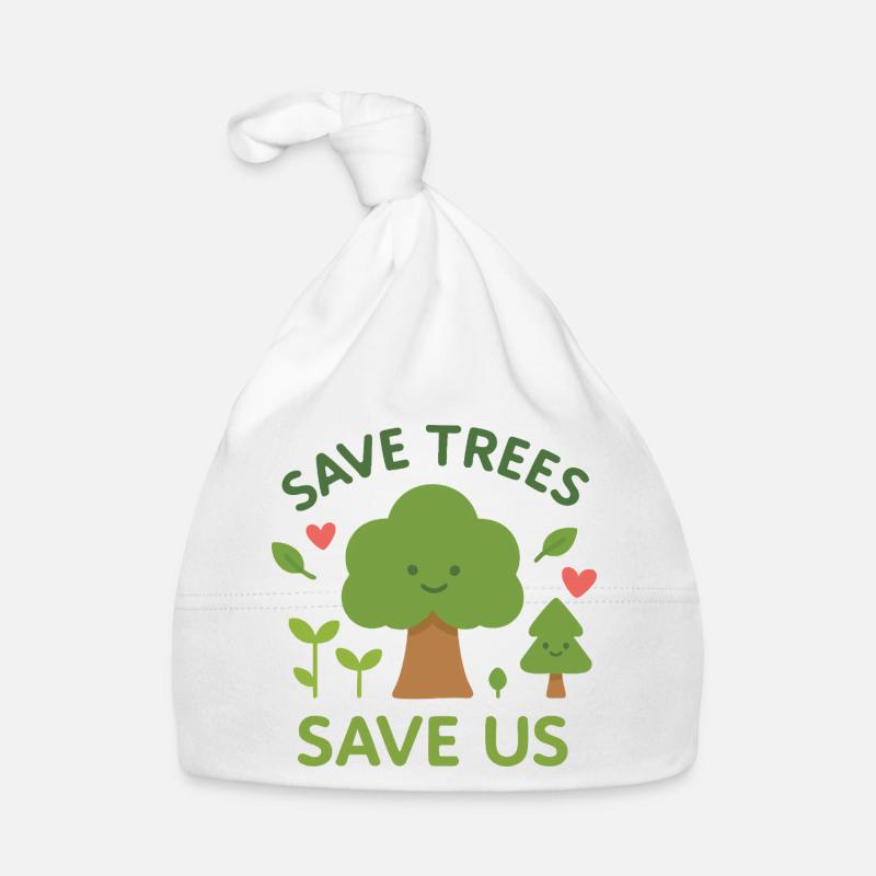 Save trees Save us Bonnet bio Bébé