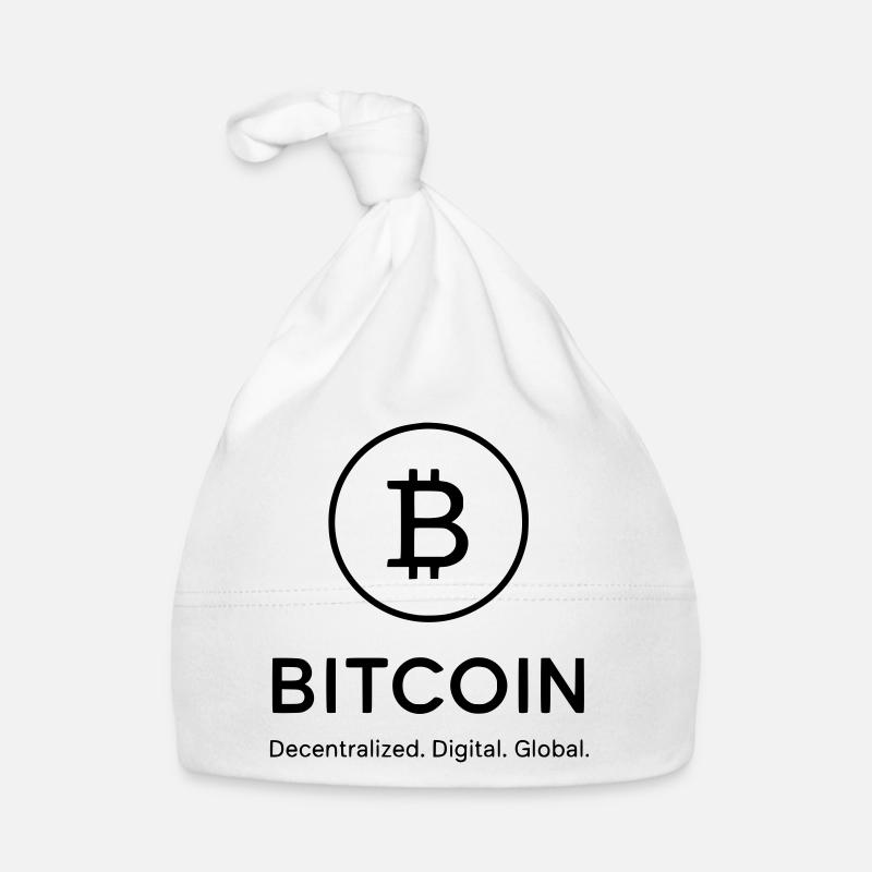 Bitcoin - dezentral, digital global Baby Bio-Mütze