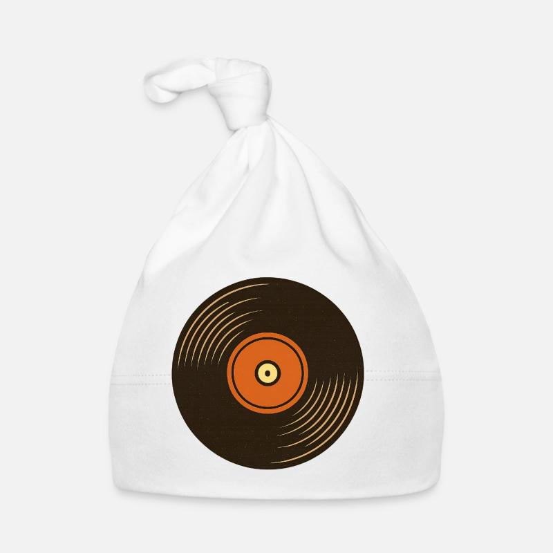 Retro Turntable Design Organic Baby Cap