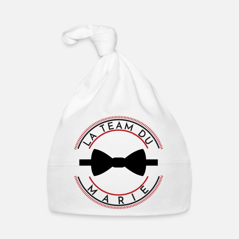DESIGN EVG LA TEAM DU MARIÉ - Bonnet bio Bébé - blanc