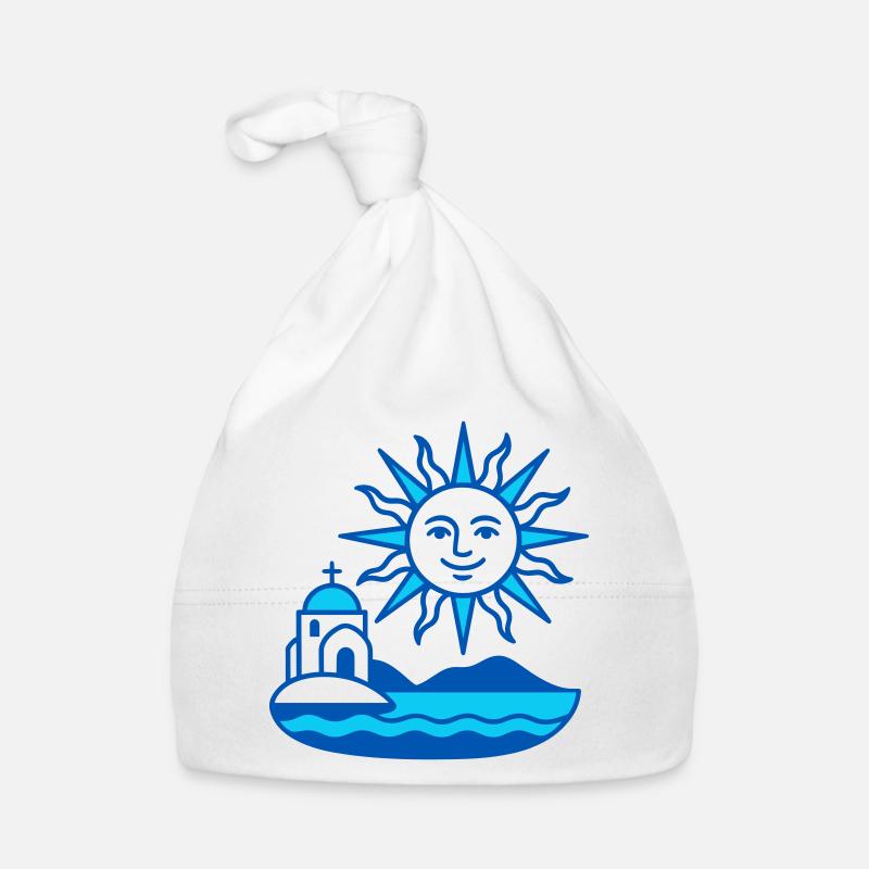Grèce Soleil Art minimal Bonnet bio Bébé
