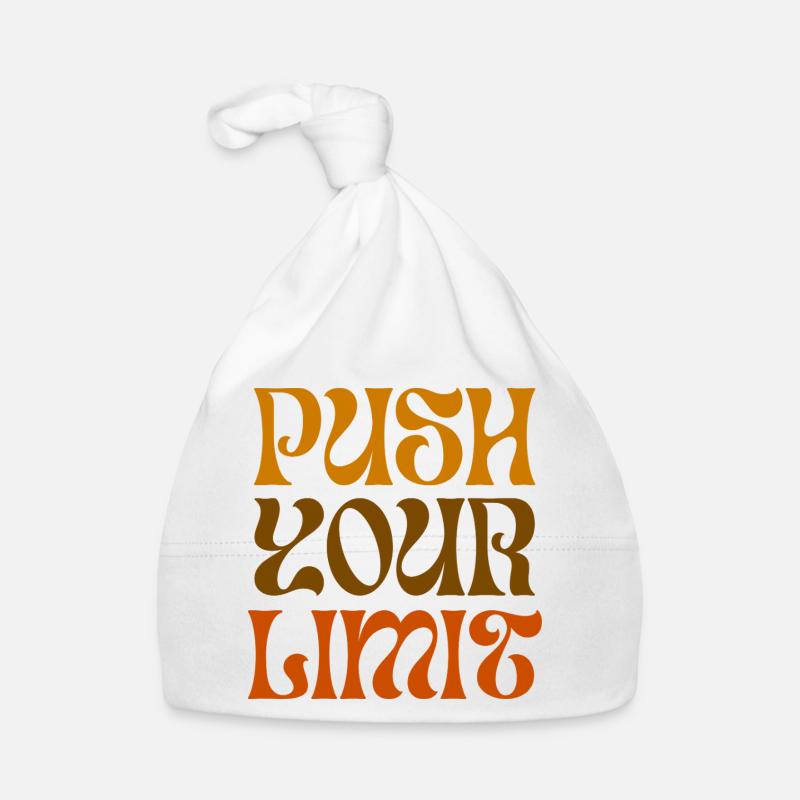 Push Your Limits Motivational Design Organic Baby Cap