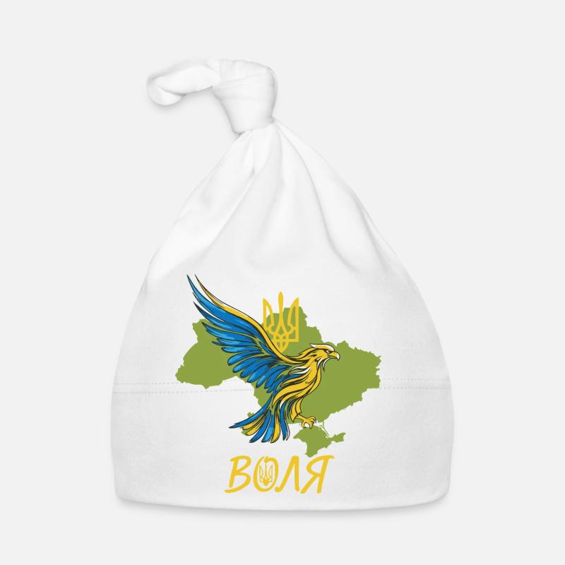 Volya Phoenix over Ukraine Map Organic Baby Cap