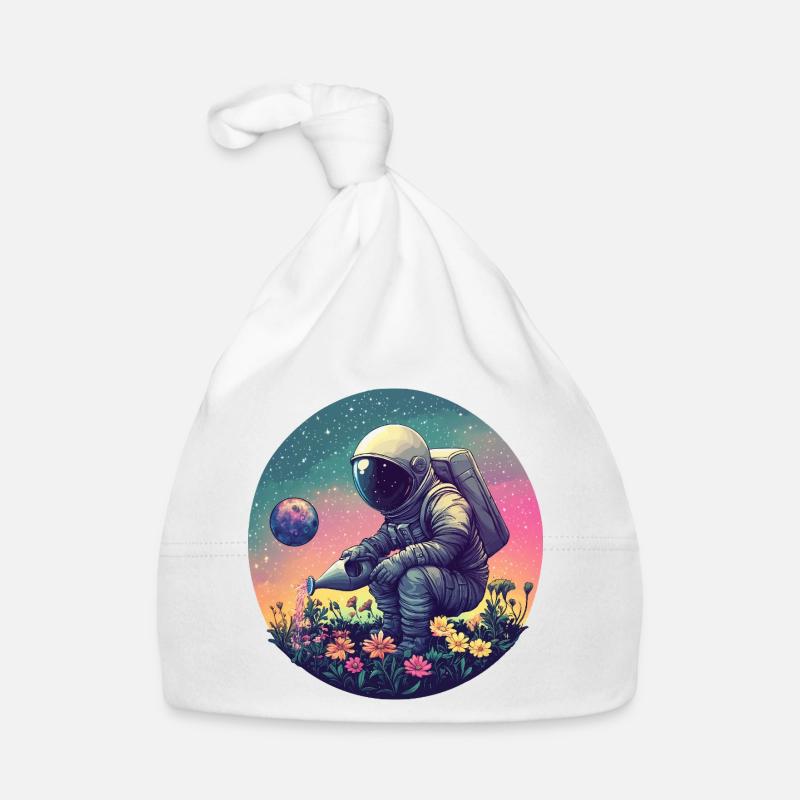 Weltraumblüten Astronaut Baby Bio-Mütze