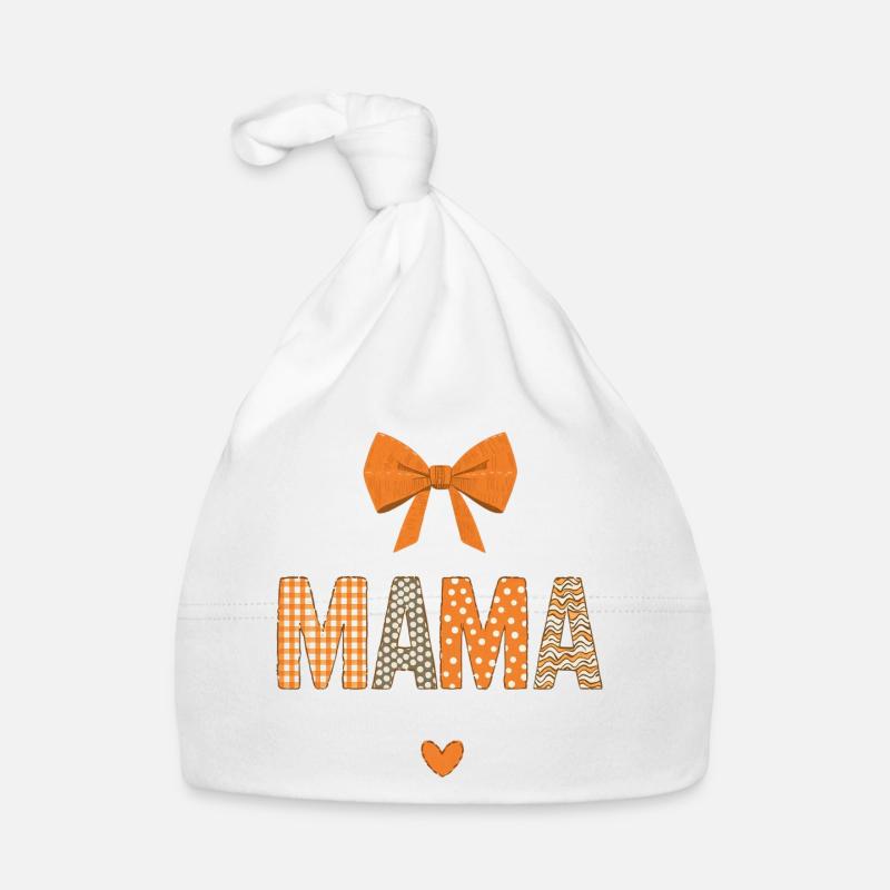 Maman Orange Motifs Patchwork Bonnet bio Bébé