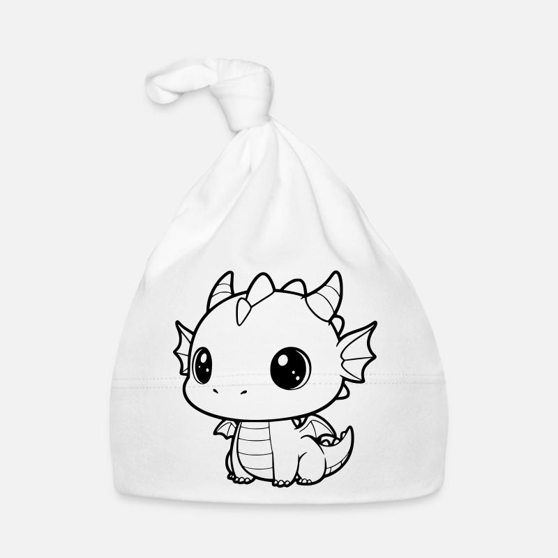 Mignon bébé dragon | Vecteur kawaii et câlin Bonnet bio Bébé