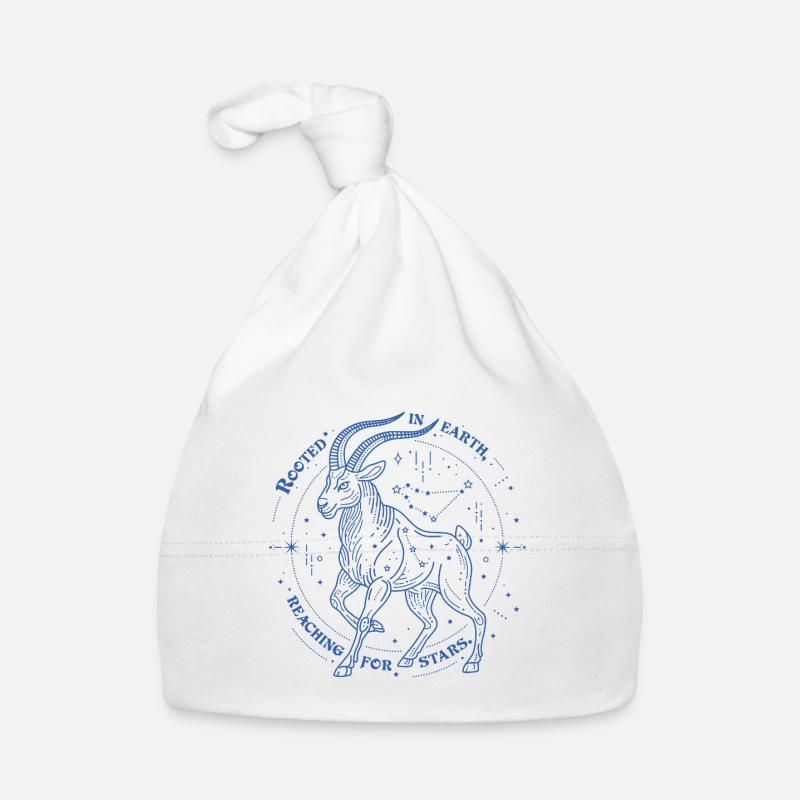 Steinbock Sternzeichen Geschenk – Erde & Sterne Design Baby Bio-Mütze