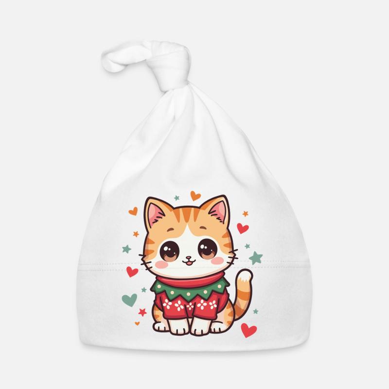Chat de Noël Bonnet bio Bébé
