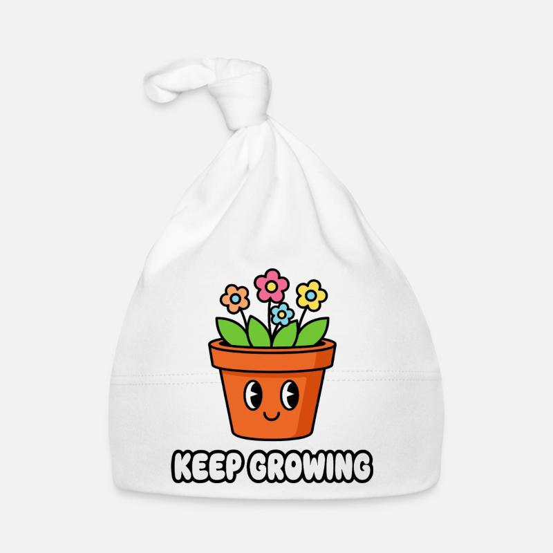 Keep Growing Flower Pot Organic Baby Cap