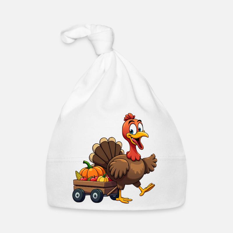 Thanksgiving Drôle Dinde de Thanksgiving Bonnet bio Bébé
