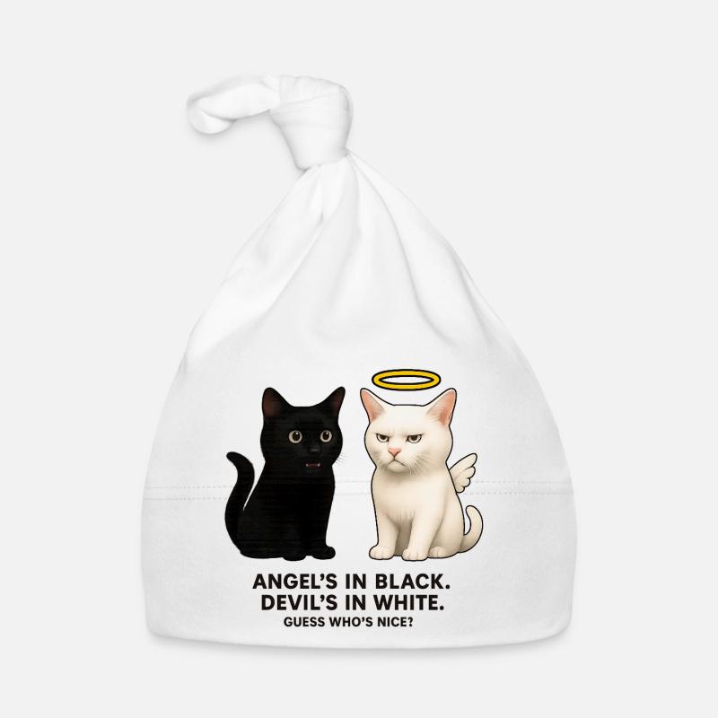 Angel vs. Devil Cats Organic Baby Cap