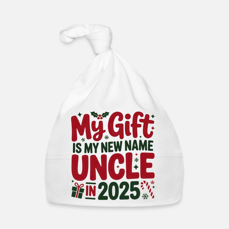 Mein Geschenk ist mein neuer Name Onkel 2025 Baby Bio-Mütze