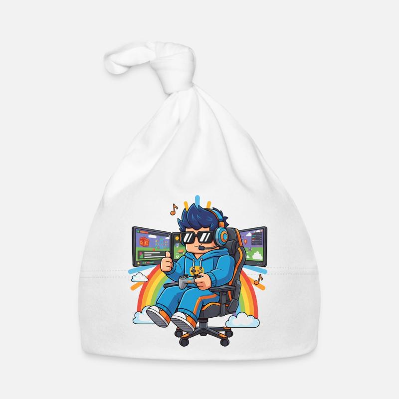 Cooler Streamer, der Spiele spielt Baby Bio-Mütze