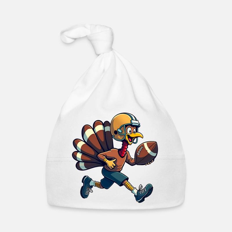 Thanksgiving Football Turkey Organic Baby Cap