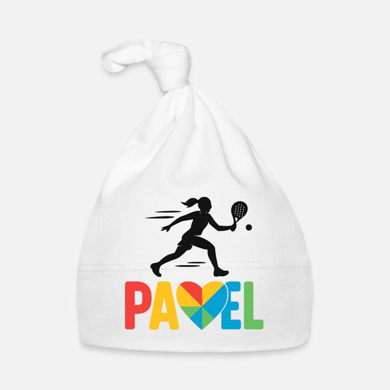 Padel Coeur Couleurs Logo Bonnet bio Bébé