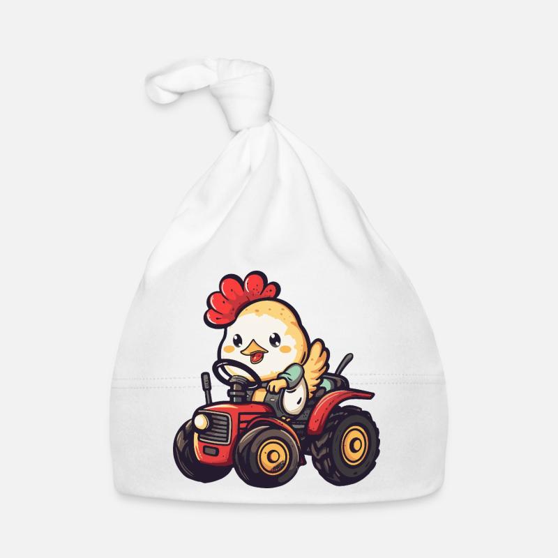 Huhn Traktor Farmer Baby Bio-Mütze