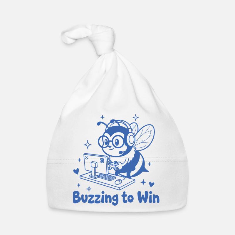 Gaming Biene am PC Buzzing to Win Baby Bio-Mütze