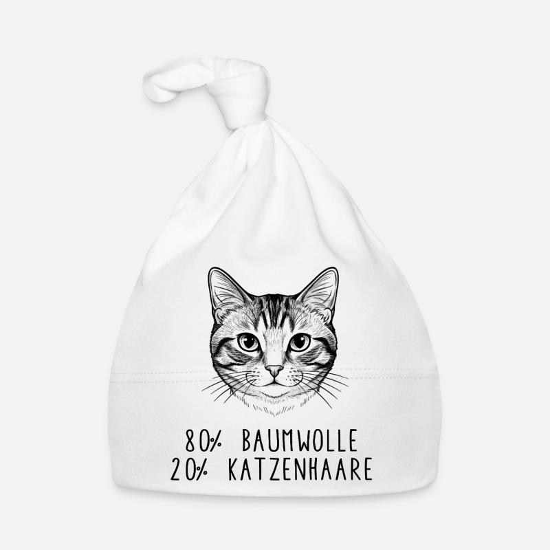 Witziges Katzenhaar Baumwolle Spruch Design Baby Bio-Mütze