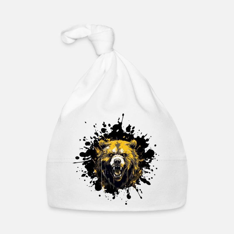 Bär Tier Farbspritzer Baby Bio-Mütze