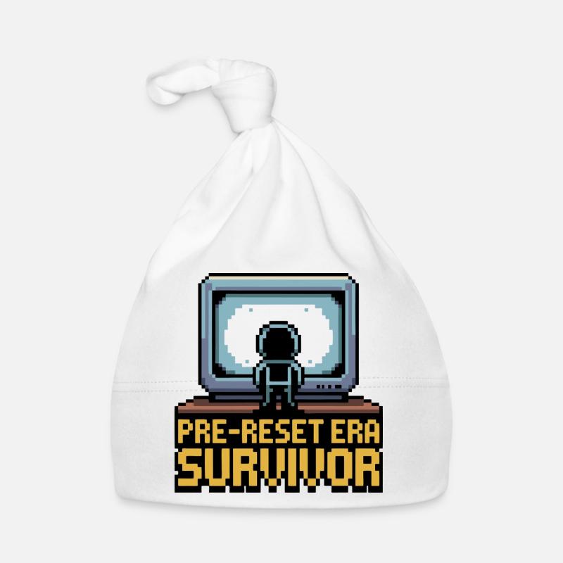 Pixel-Art der Überlebenden vor der Reset-Ära Baby Bio-Mütze