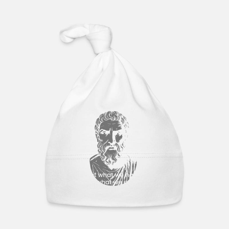 Epicurus Stoic quote Organic Baby Cap