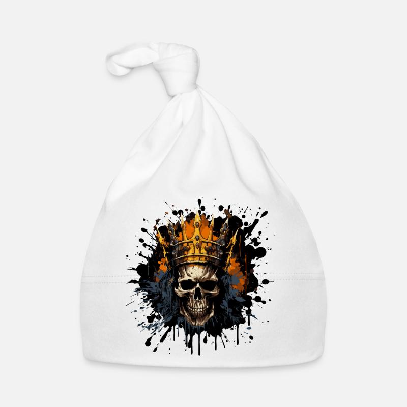 King's Skull with Crown Organic Baby Cap