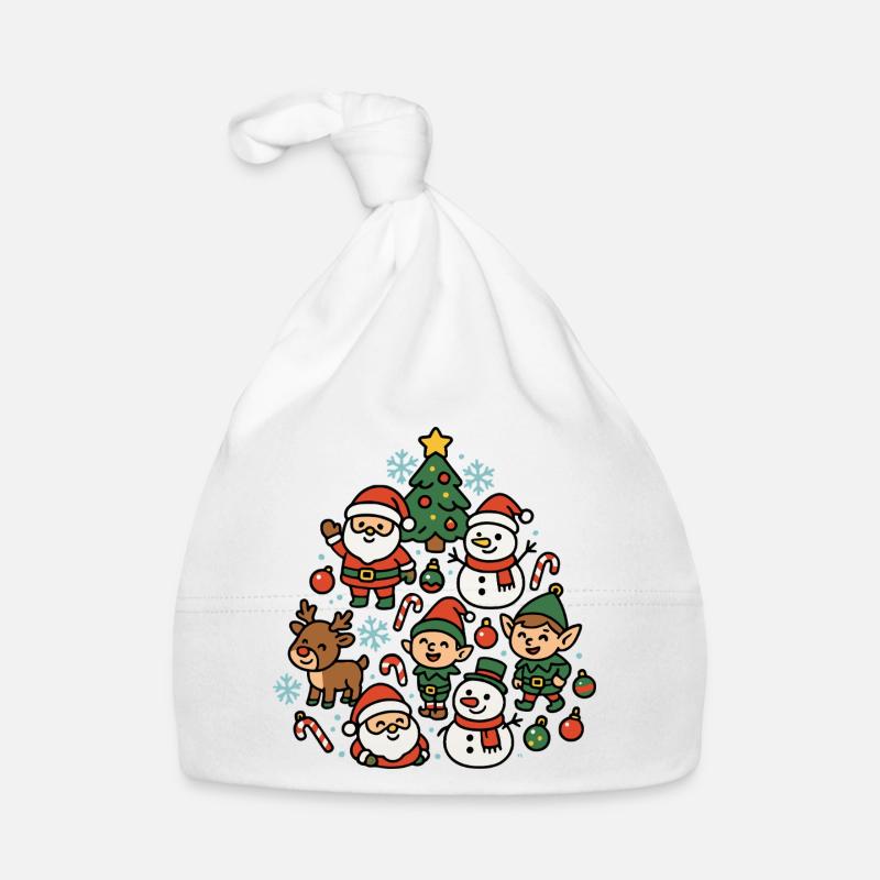 Weihnachtswelt mit Santa Elfen Schnee Baby Bio-Mütze