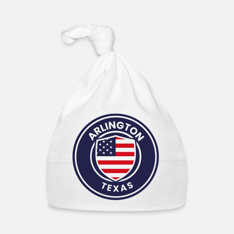 Emblème d’Arlington, Texas, avec drapeau Bonnet bio Bébé