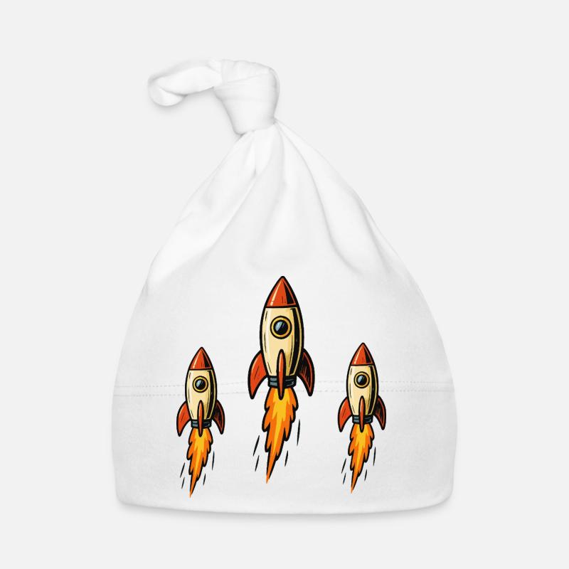 Three missiles Organic Baby Cap