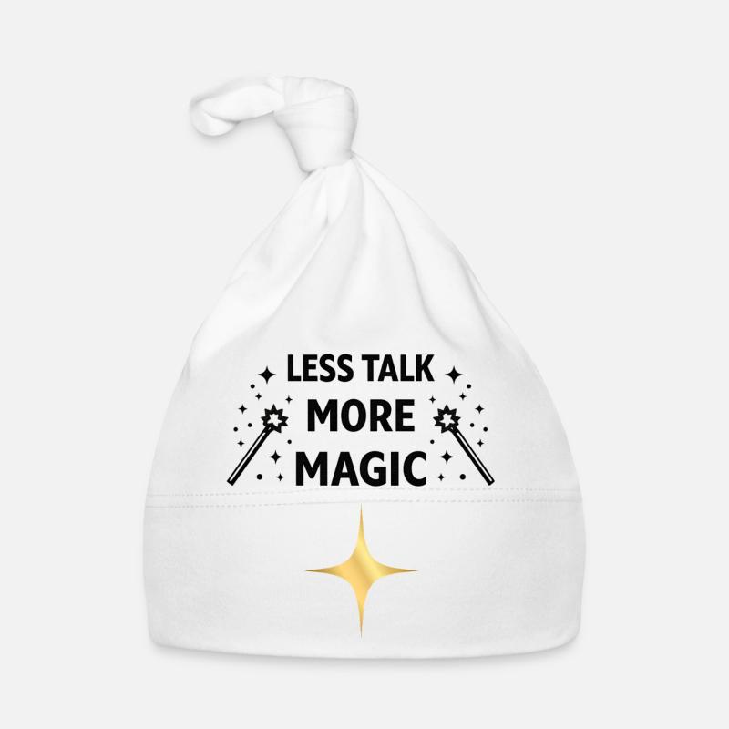 Moins parler, plus de magie – Chemise Sort Sort Bonnet bio Bébé