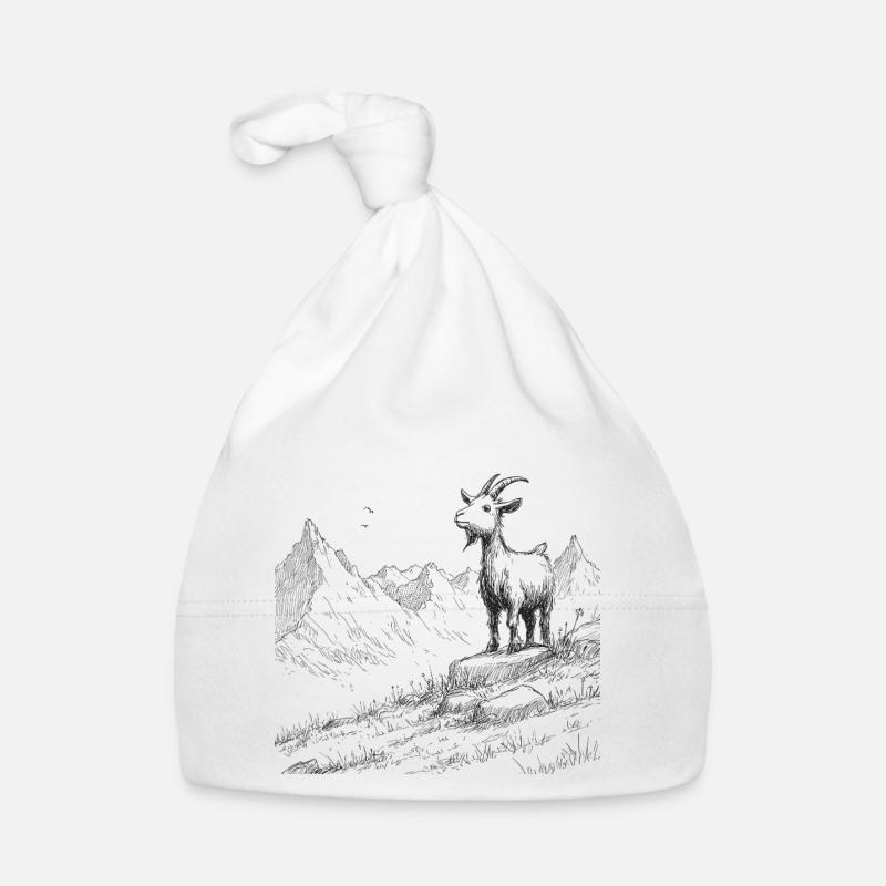 Alpine Peaks with Goat Organic Baby Cap